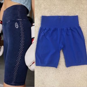 Free People Good Karma Bike Shorts In Blue Indigo. NWOT! Sz XS & XL